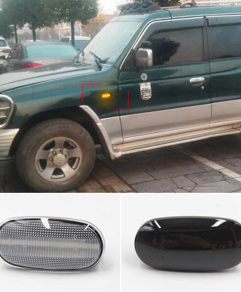 1 Pair For Mitsubishi Pajero Mirage Legnum Gelent 1998-2005 Dynamic Side Marker