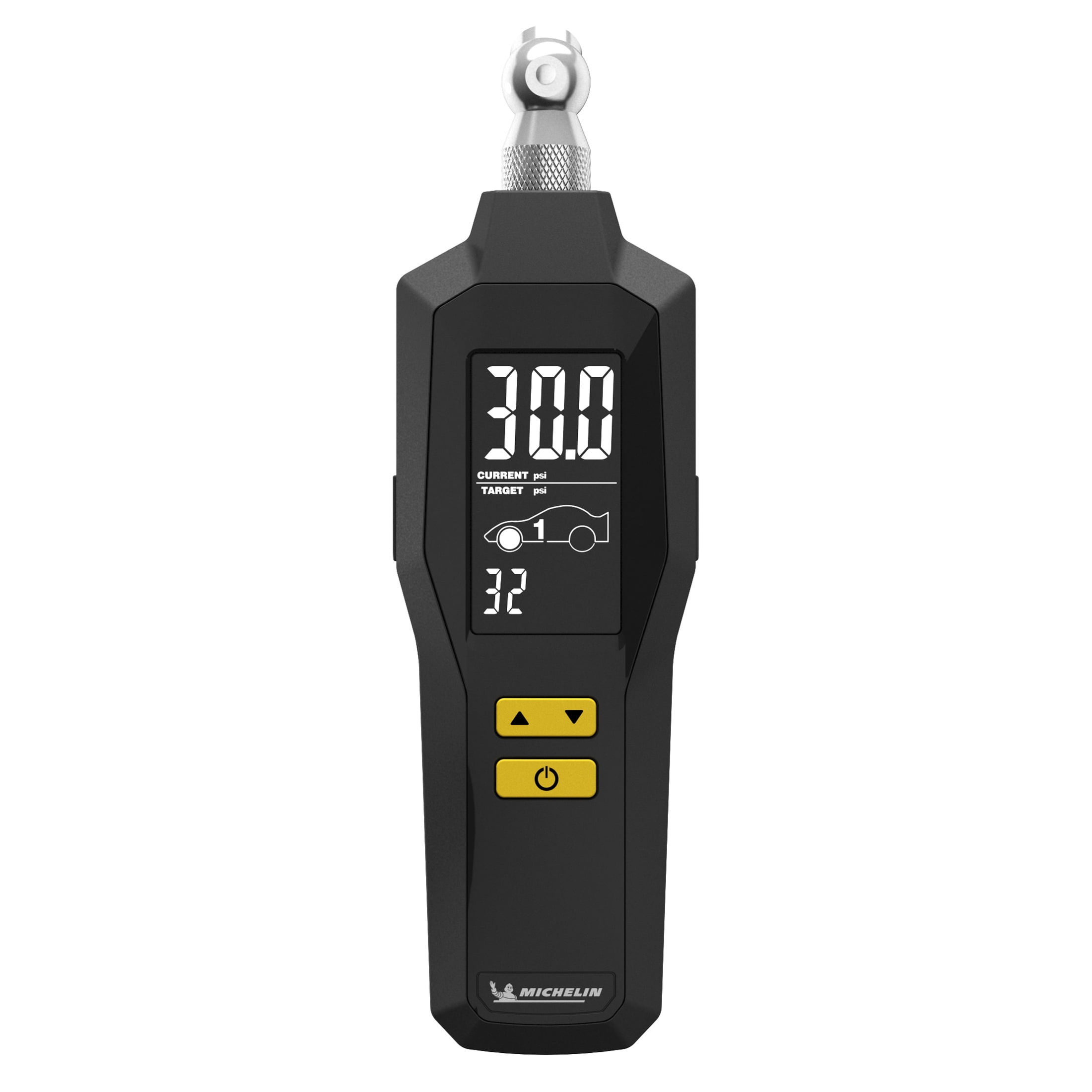 Michelin Programmable Digital Tire Pressure Gauge 1 Pack, Black, 5-99 Psi, ..