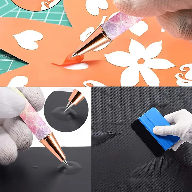 Thumbnail: Car Film Vinyl Weed Pen Bubble Remover Air Release Pen with Felt Squeegees Vinyl