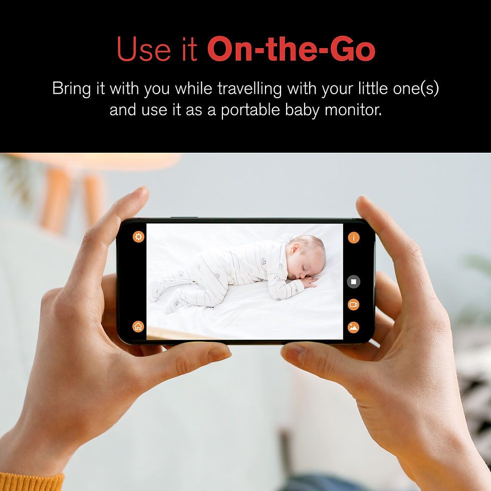 Thumbnail: Wireless In-Car 1080P Portable Baby Monitor Camera, Universal Compatibility, App