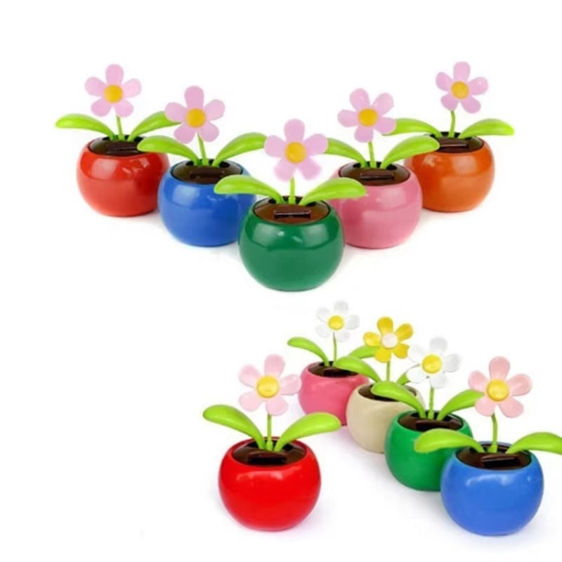 Thumbnail: Solar Powered Dancing Flower Swinging Animated Dancer Toy Cars Office Home Decor