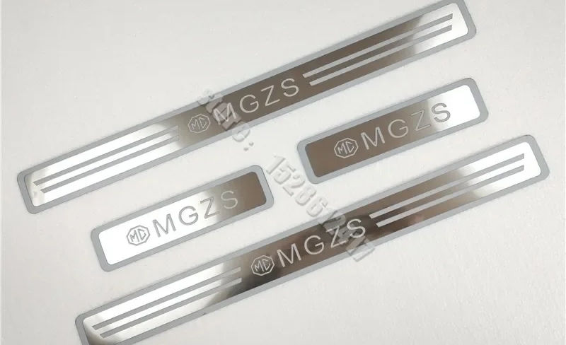 For MG ZS ZS EV HS 2017 2018 2019~2024 Door Sill Scuff Plate Trims Threshold Kic