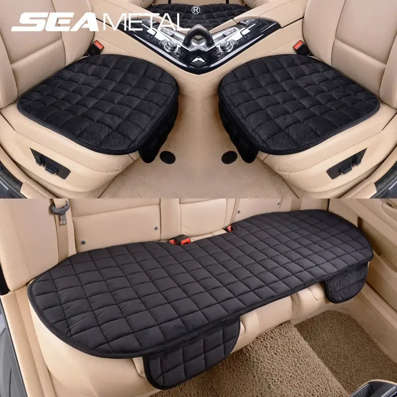 SEAMETAL Winter Plush Car Seat Cover Warm Soft Auto Seat Cushion Anti Slip Chair