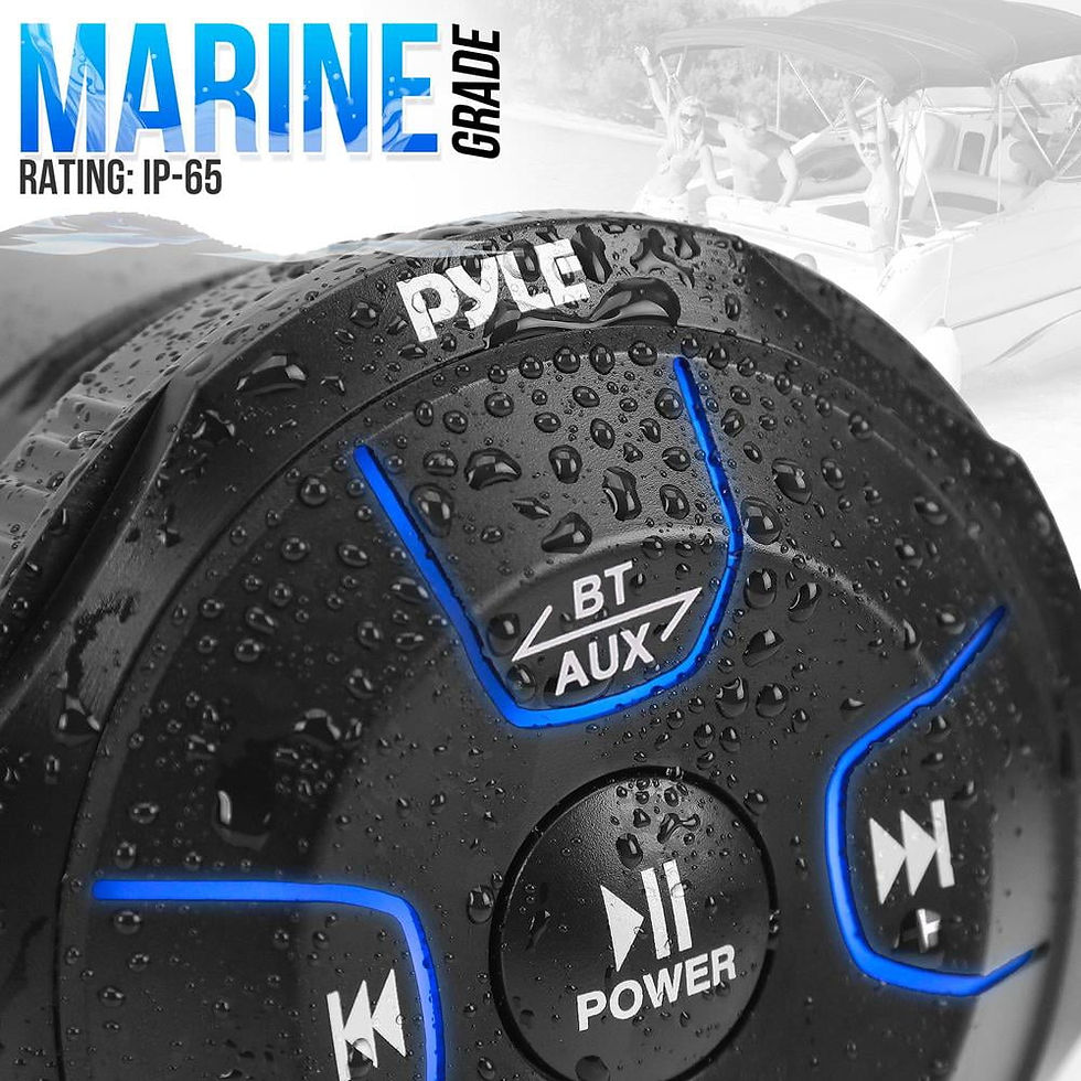 Thumbnail: Pyle Amplified Wireless BT Audio Controller Waterproof-Rated Marine Receive..