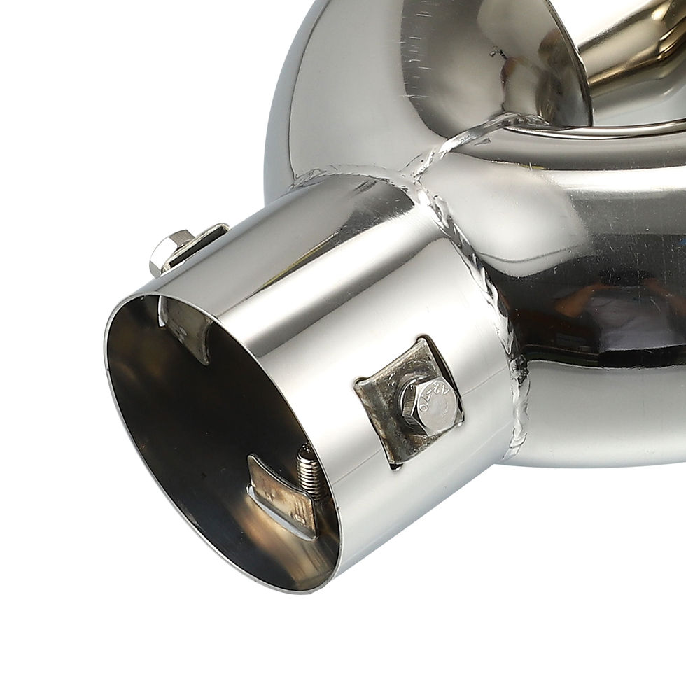 Thumbnail: Unique Bargains Stainless Steel Double Outlet Car Muffler Tail Tip for 1.6"..