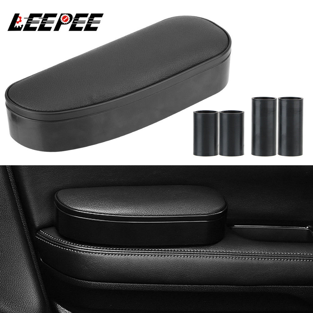 Car Armrest Box Storage Case Adjustable Height Hand Elbow Support Self-adhesive