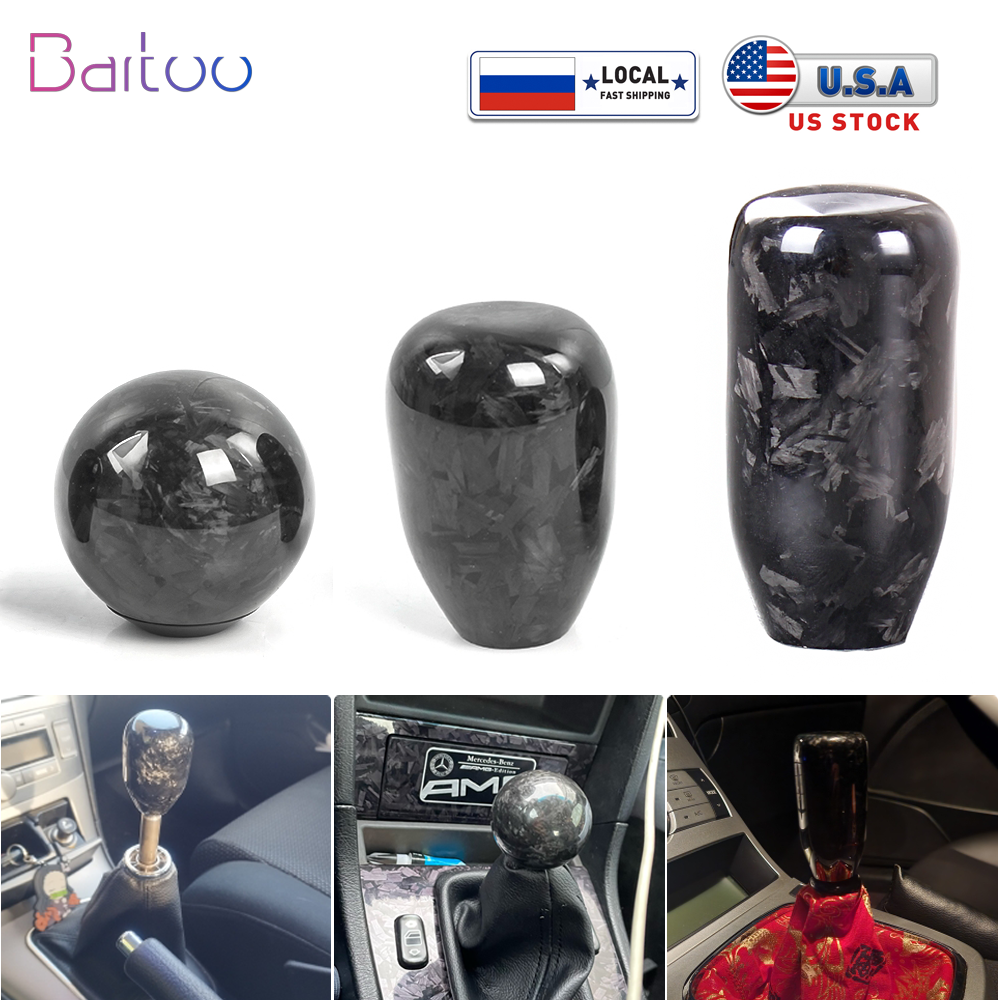 New Arrived Forged Fiber Car Gear Shift Knob Manual Transmission Automatic Gear