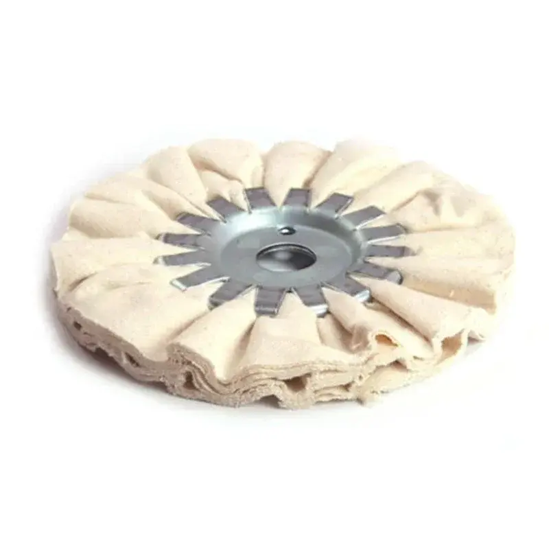 Thumbnail: Hiqalty 5inch Airway Buffing Grinding Wheel White Cotton 125*16mm Metal Polishin