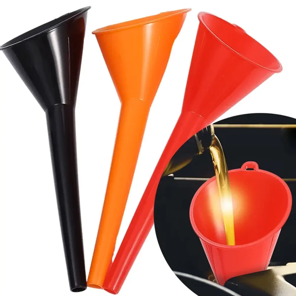 1PC Anti-splash Car Long Mouth Oil Fuel Filling Tools Plastic Engine Funnel Moto