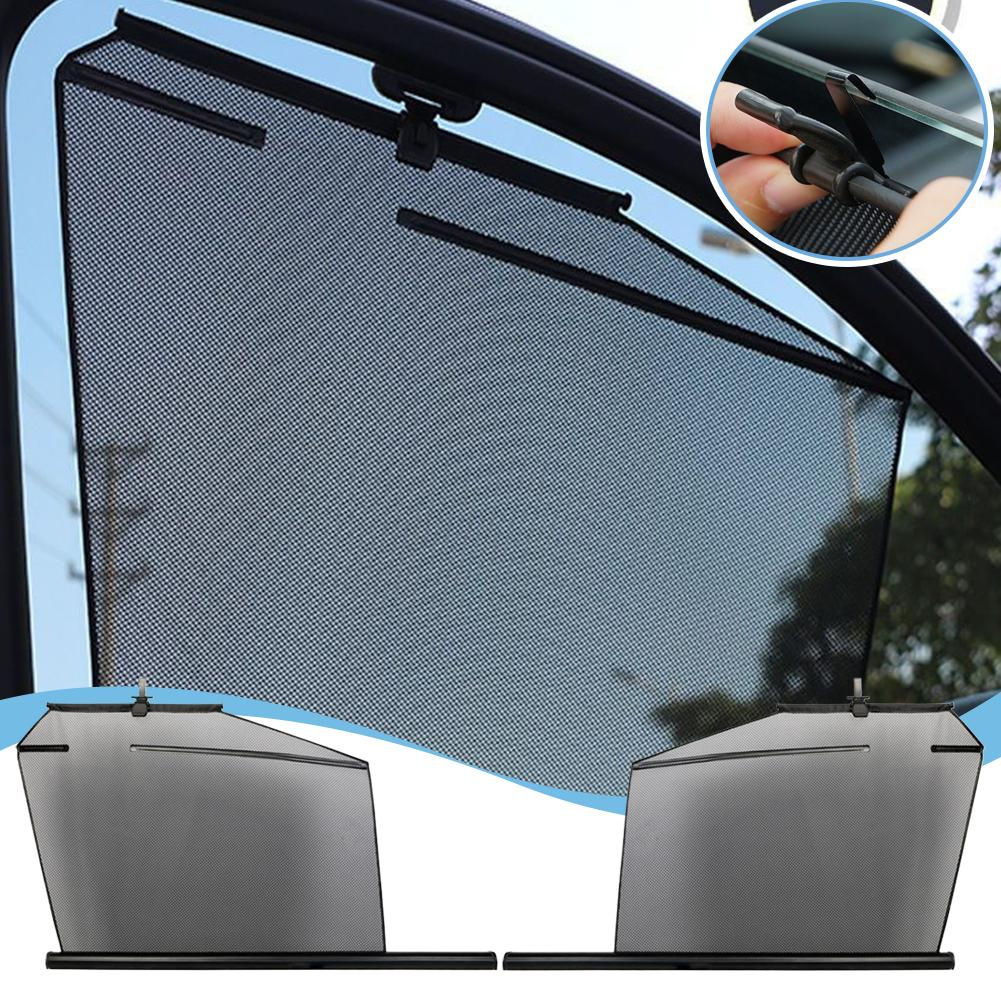 Retractable Car Window Sunshade Summer Auto Side Window Curtain Mesh Sun Visor U