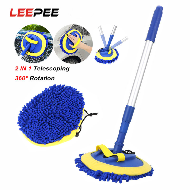 Car Wash Brush Mop Chenille Cleaning Broom Washer Microfiber Long Handle Telesco
