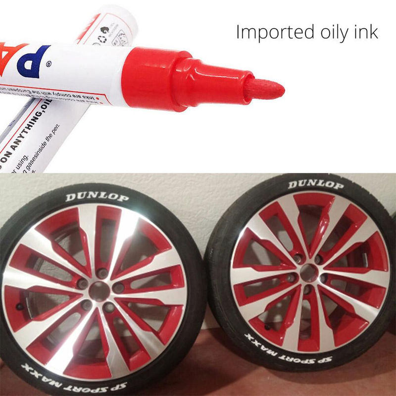 Thumbnail: 1pcs White Waterproof Cars Wheel Tire Oily Mark Pen Auto Rubber Tyre Paint Pen C