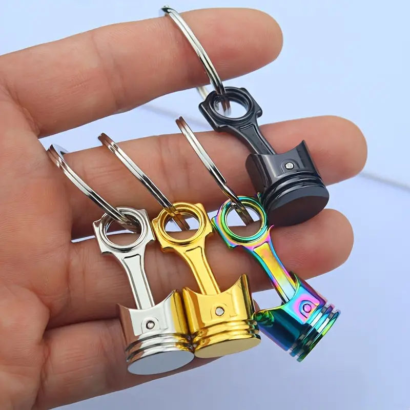 1 piece creative engine piston keychain car keychain pendant simple motorcycle p