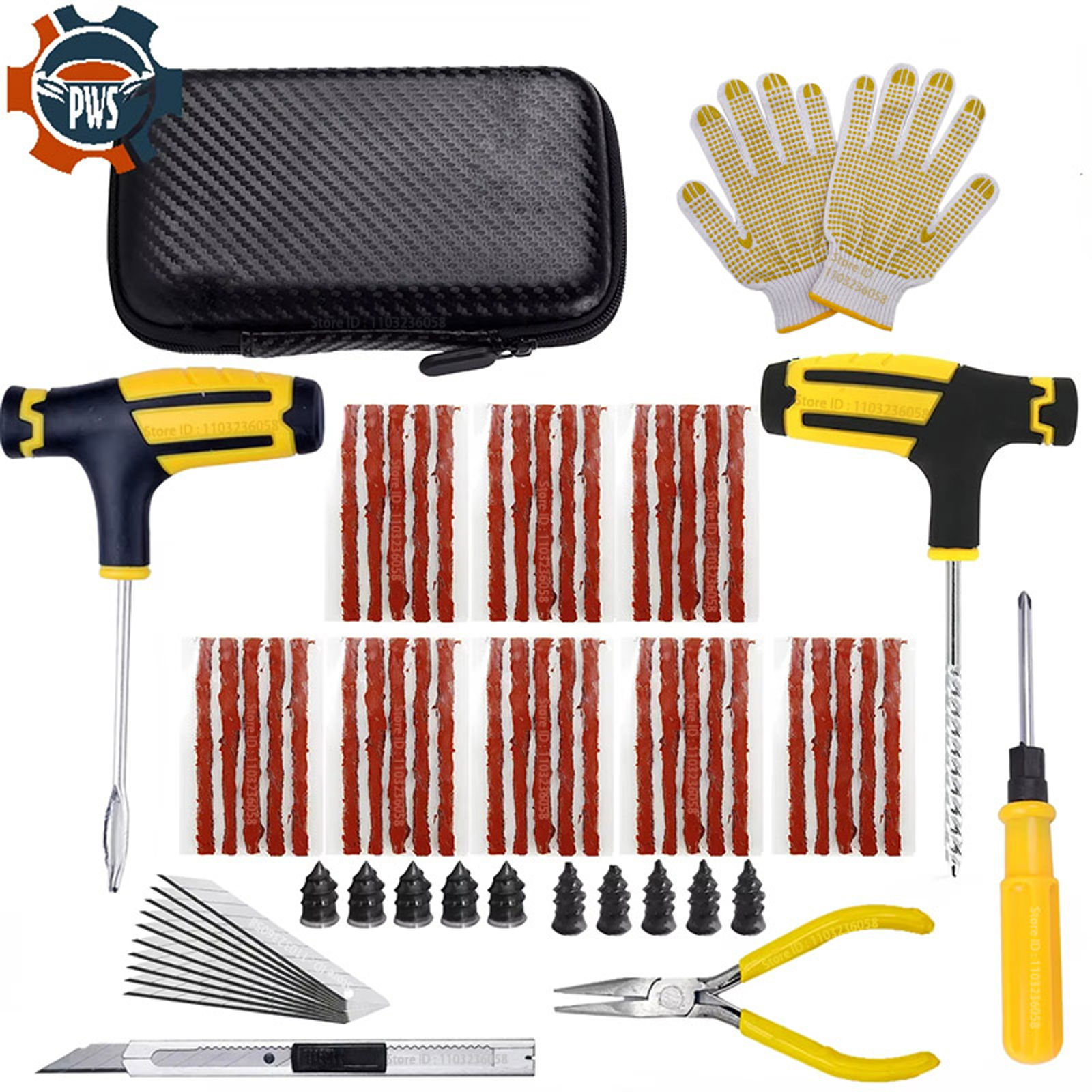 New Car Tire Repair Tool Kit Studding Tool Auto Bike Puncture Plug Garage Needle