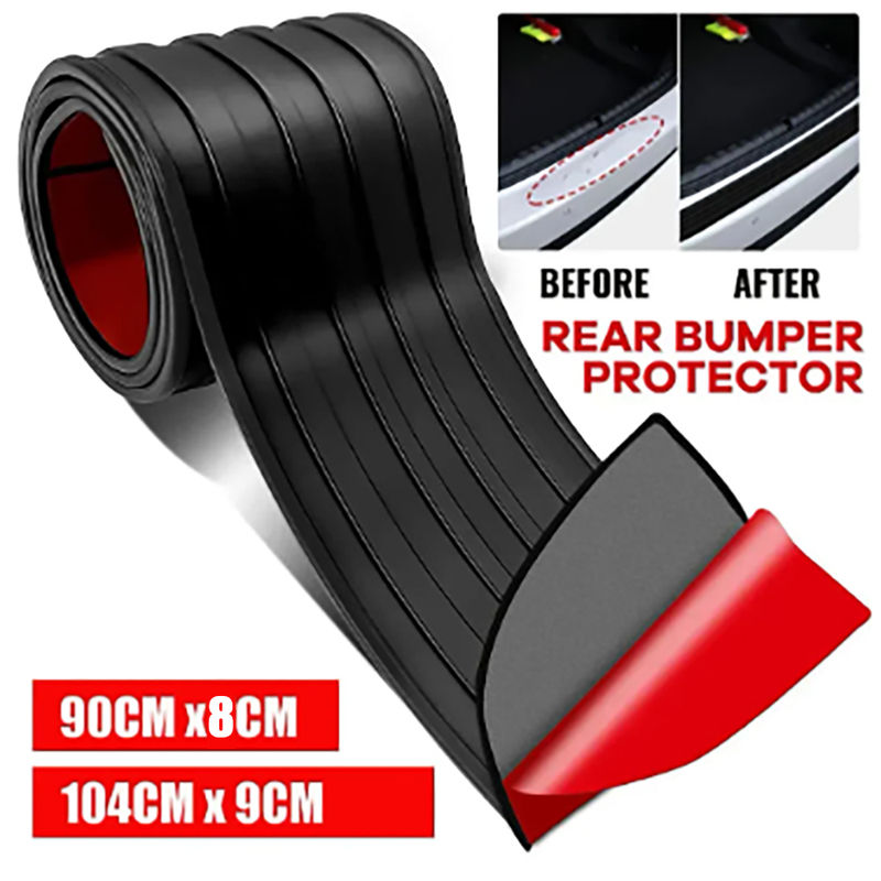 Anti-scratch Rubber Car Trunk Door Sill Plate Protector Universal Rear Bumper Gu