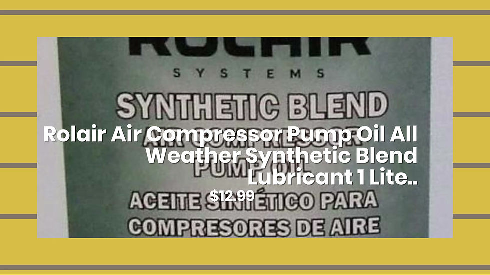 Thumbnail: Rolair Air Compressor Pump Oil All Weather Synthetic Blend Lubricant 1 Lite..