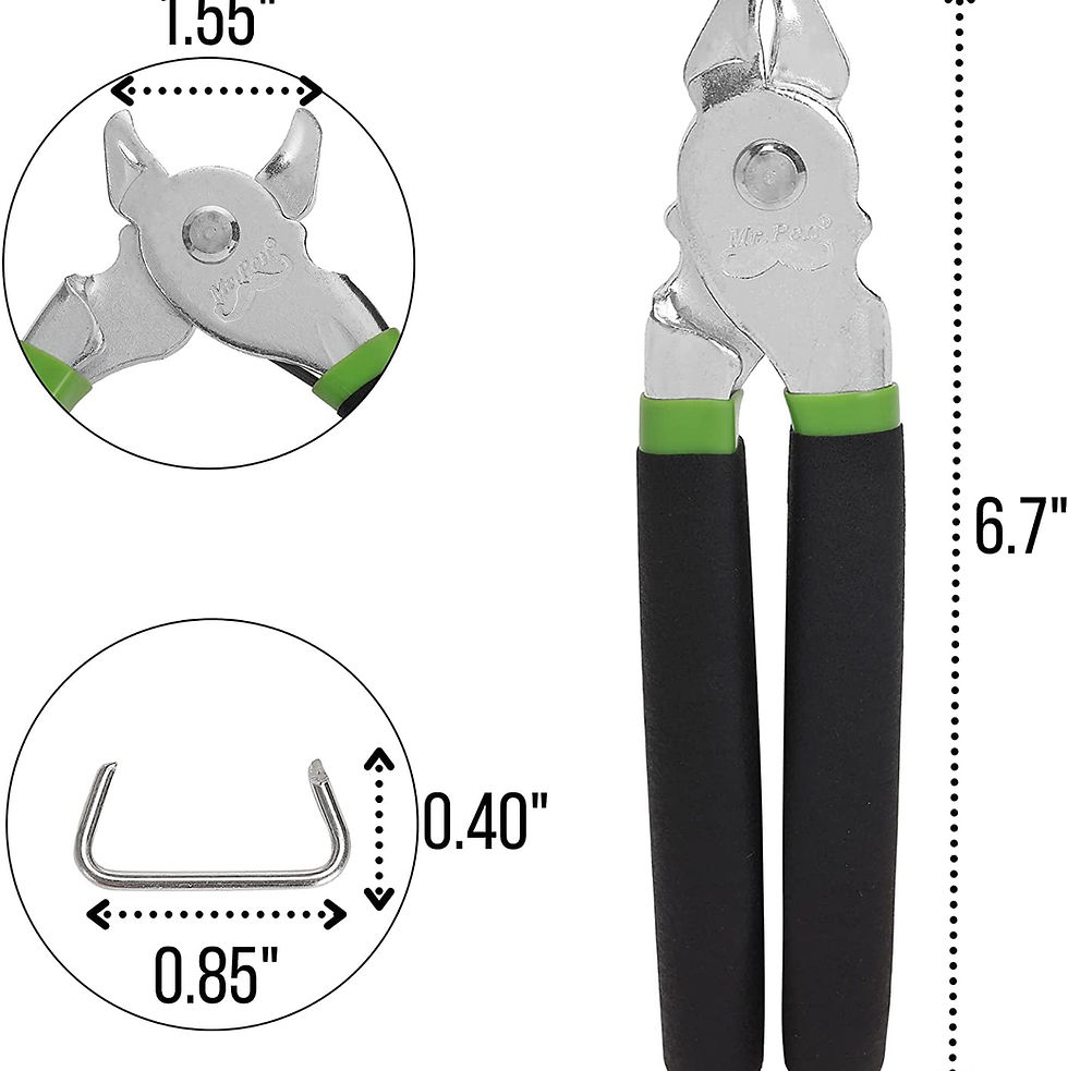 Thumbnail: Mr. Pen- Hog Ring Pliers Kit, 110 Pack 3/4" Galvanized Hog Rings with 1 Hog..