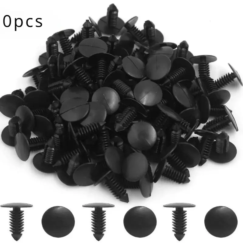 Thumbnail: 50/100/200Pcs 8mm Auto Fastener Fit Hole Nylon Car Clips Fender Bumper Shield Re