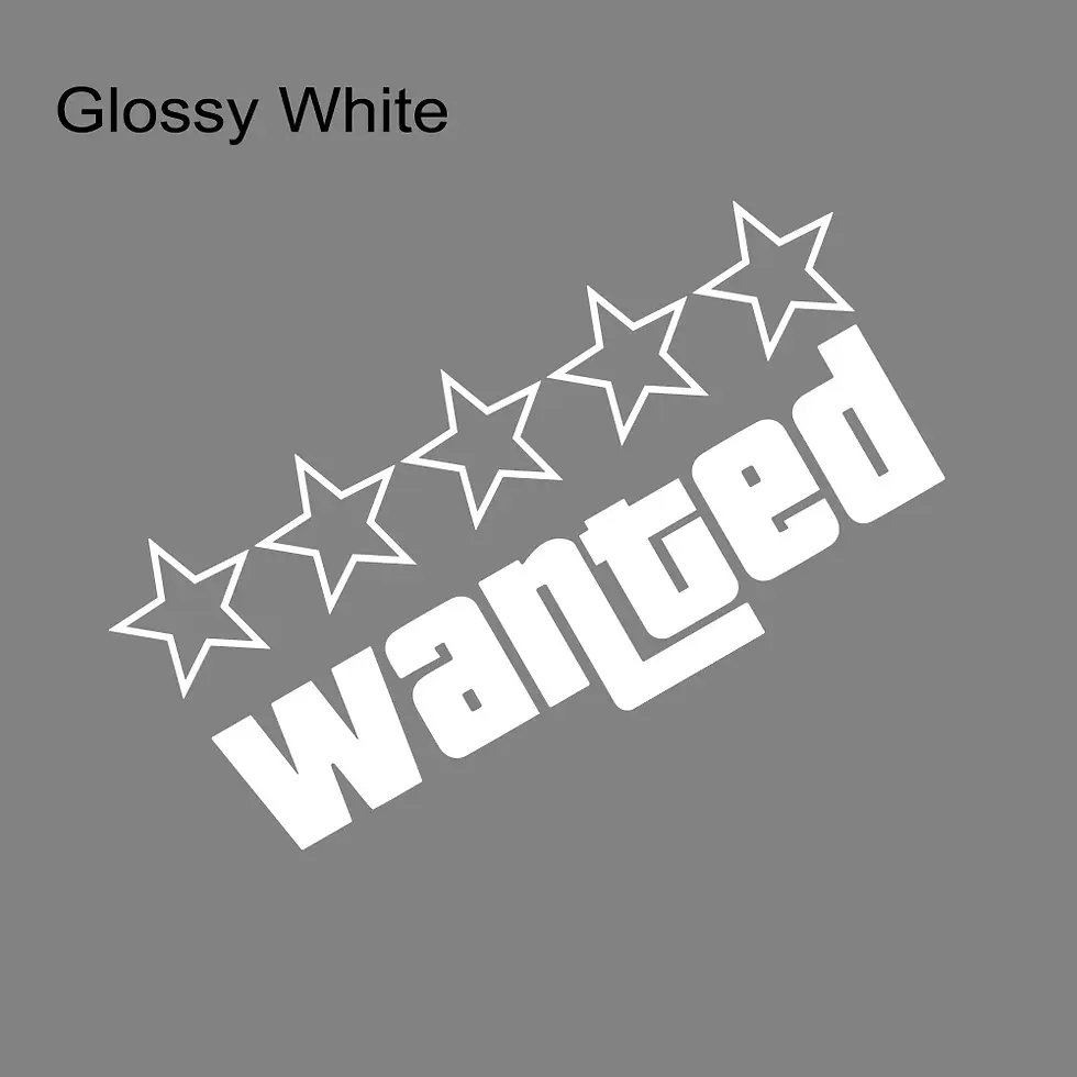 Thumbnail: Wanted Reflective Laser Car Funny Stickers Auto Vinyl Film Decals For Car Bumper