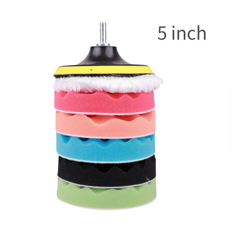 Thumbnail: 8Pcs Car Polishing Kit Polish Pad 3/5/7 Inch Car Polishing Disc Waxing Sponge Ca