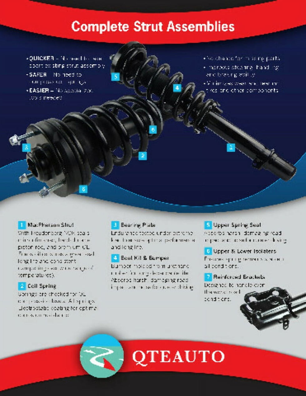 Thumbnail: Set 4 Front Quick Complete Strut-Coil Spring-Rear Shock For 2007 2008 Honda..