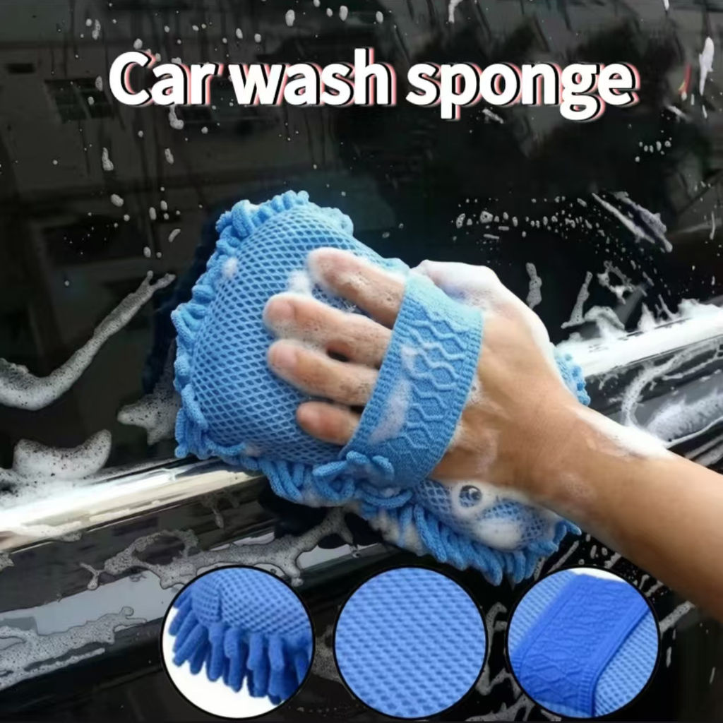 Car Wash Microfiber Chenille Car Wash Sponge Care Washing Brush Pad Washing Towe