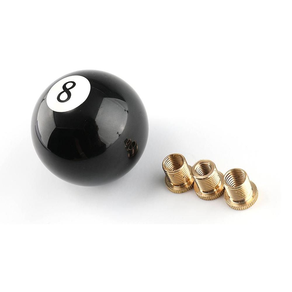 8 Eight Pool Billiard Ball Gear Shift Knob w/ Adapter Universal Vehicle AT/MT Sh
