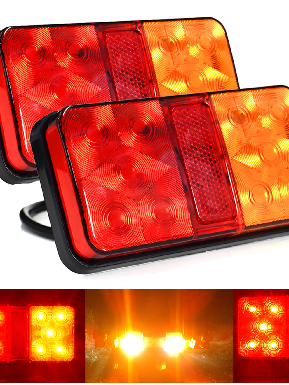 Ultra Bright 12V Car LED Tail Turn Signal Brake Reverse Lamp for Pickup Truck Tr