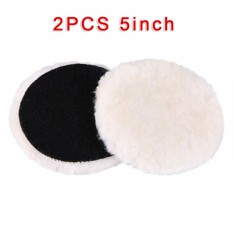 Thumbnail: 2pcs 5/6/7 Inch Wool Polishing Disc Car Waxing Polishing Buffing Car Paint Care