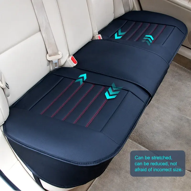 Thumbnail: SEAMETAL Full-Surrounded Car Seat Cover Premium PU Leather Auto Seat Protector C