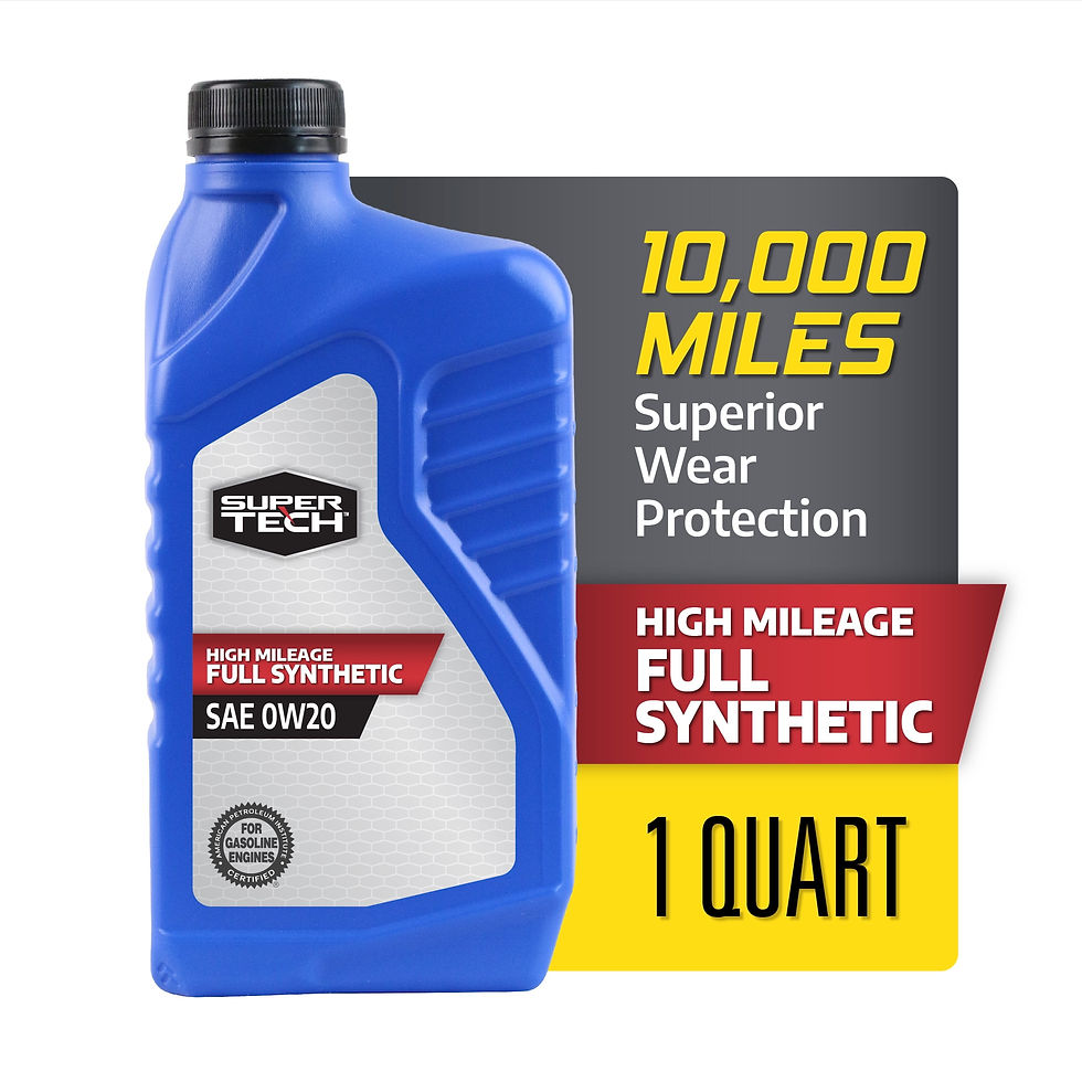 Super Tech High Mileage Full Synthetic SAE 0W-20 Motor Oil, 1 Quart