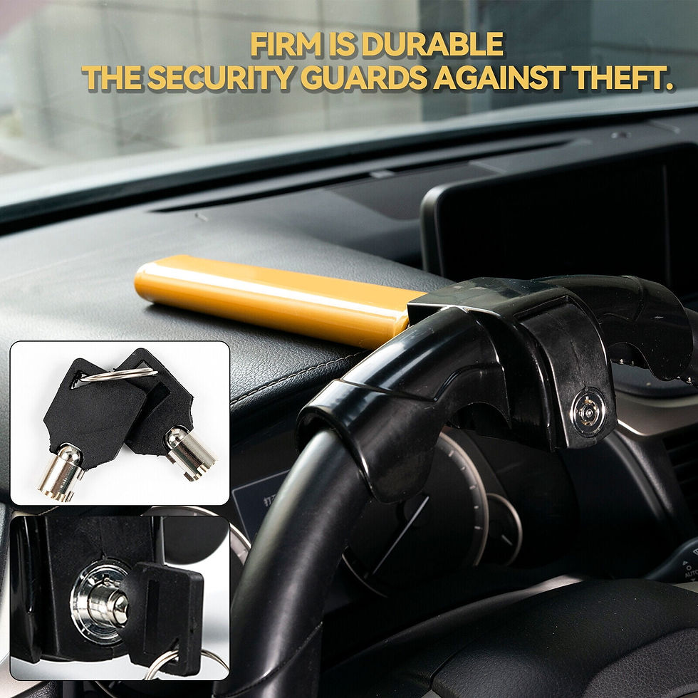 Thumbnail: XUKEY Steering Wheel Lock The Club Twin Hooks Anti Theft Car Truck SUV Auto..