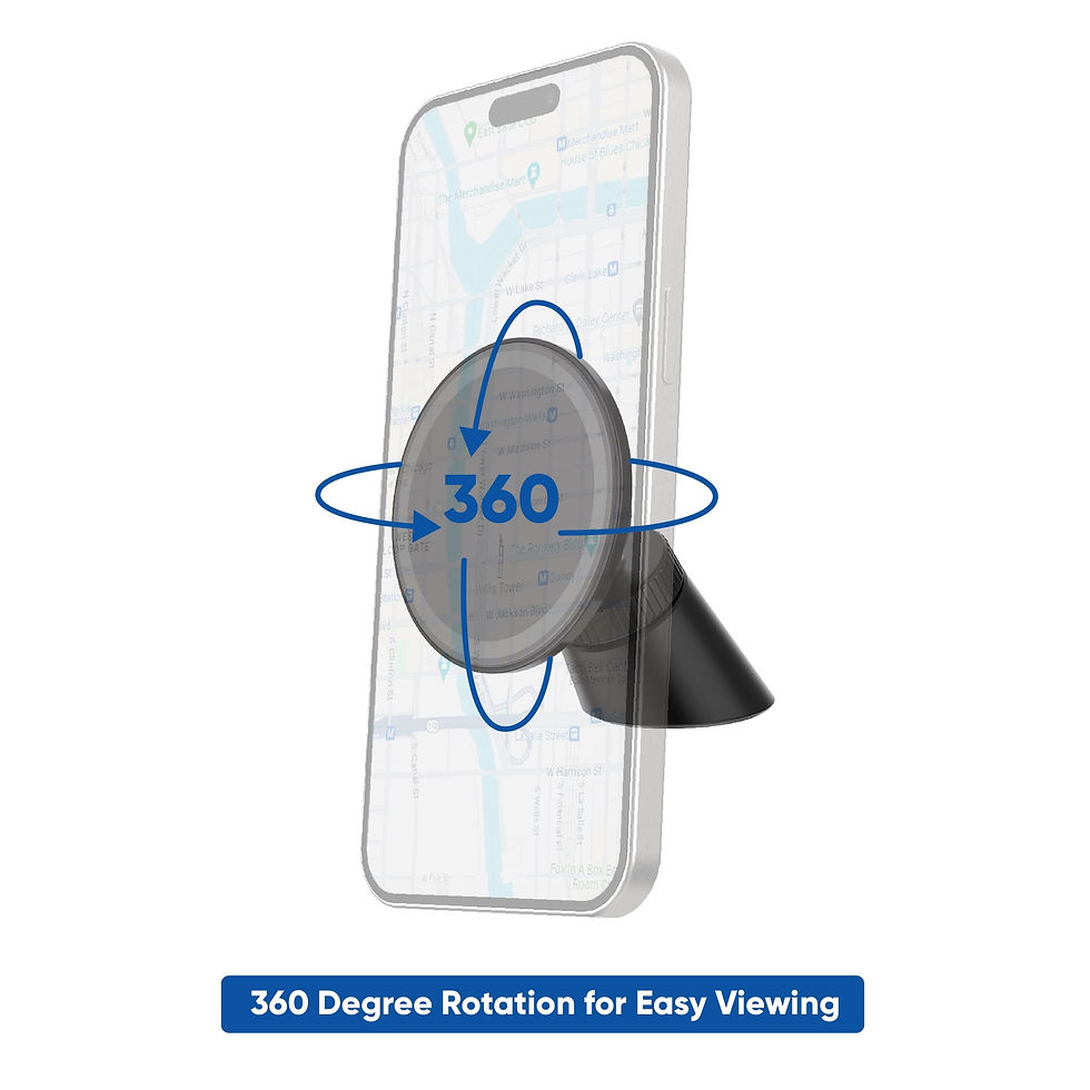 Thumbnail: onn. Universal Magnetic Car Vent / Dash Phone Mount - Black