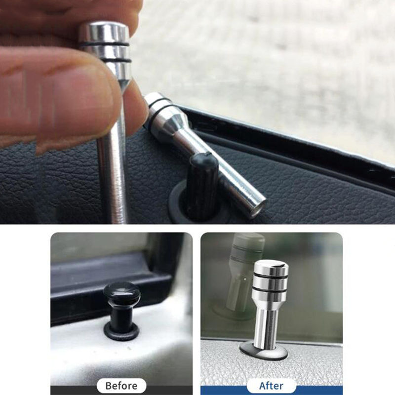 Thumbnail: 4Pcs 49mm Universal Car Truck Interior Door Lock Knob Pull Pins Aluminum Alloy A