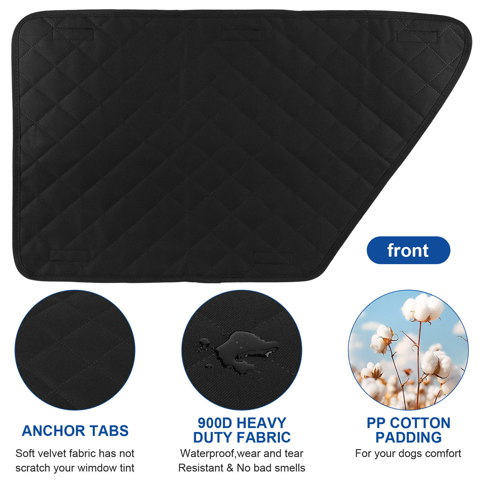 2Pcs Oxford Waterproof Car Door Protector for Dogs Pet Vehicle Door Protector Wa