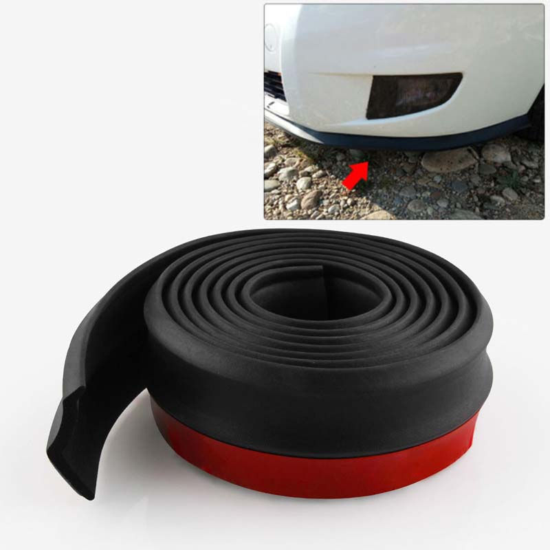 Thumbnail: Car Front Bumper Lip Splitter Spoiler Rubber Skirt Protector Body Trim Bumper Li