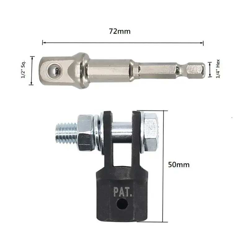 Thumbnail: 1/2 Inch Scissor Jacks Adaptor Drive Impact Wrench Adapter Tool Jack Shear Chrom