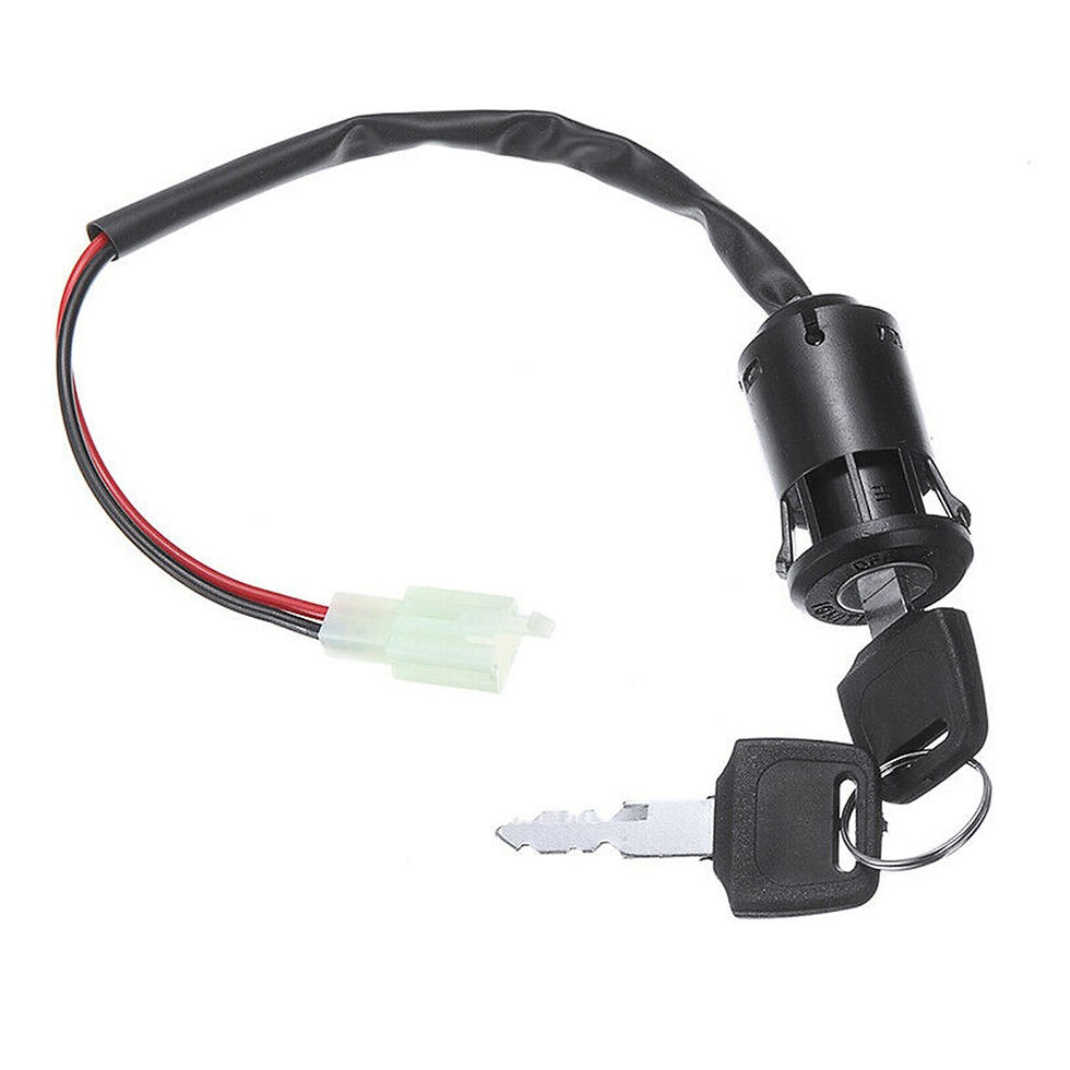 Thumbnail: Moped Ignition Key Switch 2 Wire 28mm Hole ATV Dirt Bike Accessory Electric Moto