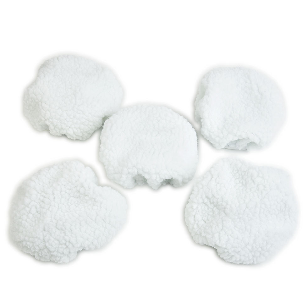 Thumbnail: 5 Pcs 5-6inch Polishing Bonnet Buffer Pads Set Soft Wool Pads For Boat Car Polis