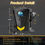 Thumbnail: Qunler Tire Inflator, Portable Air Compressor for Car, Auto Air Pump with L..