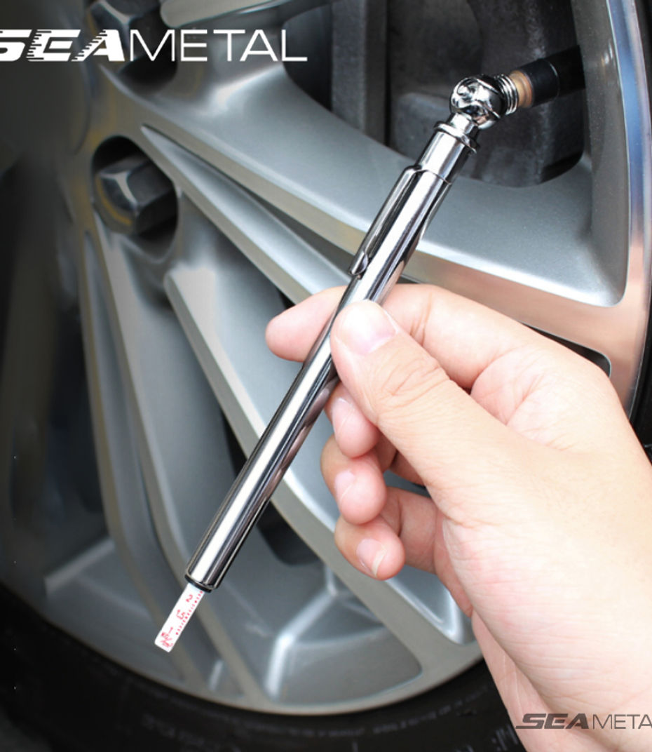 SEAMETAL Car Vehicle Motor Tire Pressure Pen Detector Air Pressure 5-50PSI Mini