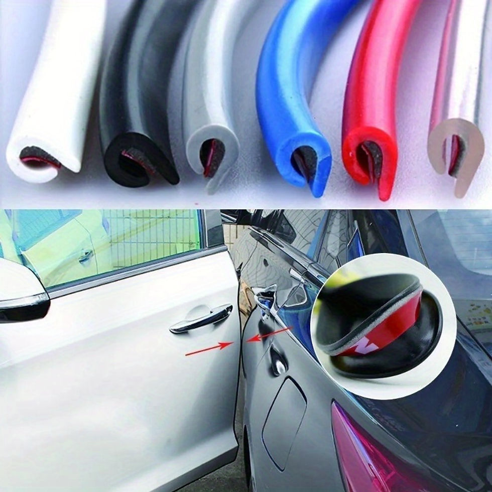 Thumbnail: Car Door Trips Rubber Edge Protective 10M Strips Side Doors Moldings Adhesive Sc