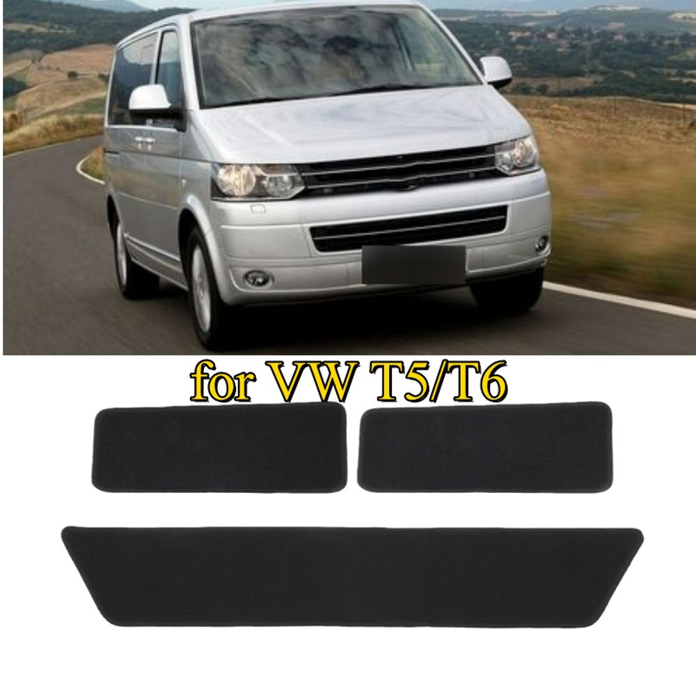 Fully Tailored FOR VW Transporter T5 T6 Carpet Step Mat Set Black Carpet For Sli