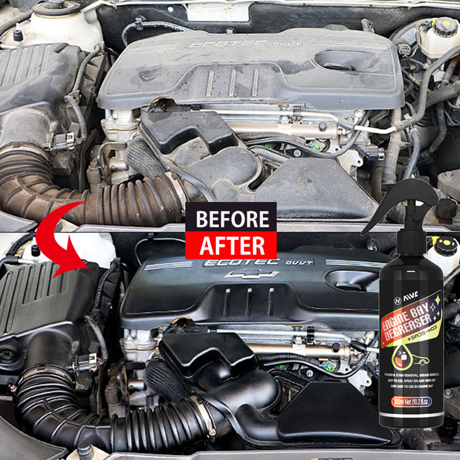 Car Engine Bay Cleaner Powerful Decontamination Cleaning Product For Engine Comp