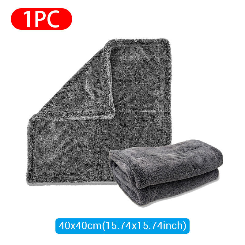 Thumbnail: SEAMETAL Car Wash Towel 1200GSM Microfiber Double-Sided Ultra Absorbent Car Wash