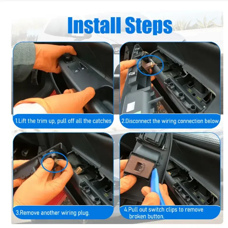 Thumbnail: Window lifting Control switch button For VW Golf MK5 MK6 GTI Eos Scirocco Tiguan