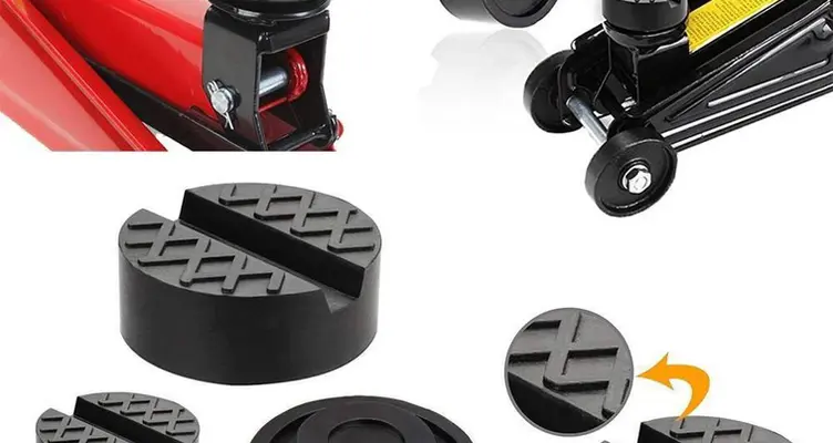 Car Jacks Hydraulic Lift Rubber Wheel Dolly Anti-slip Rail Adapter Support Block