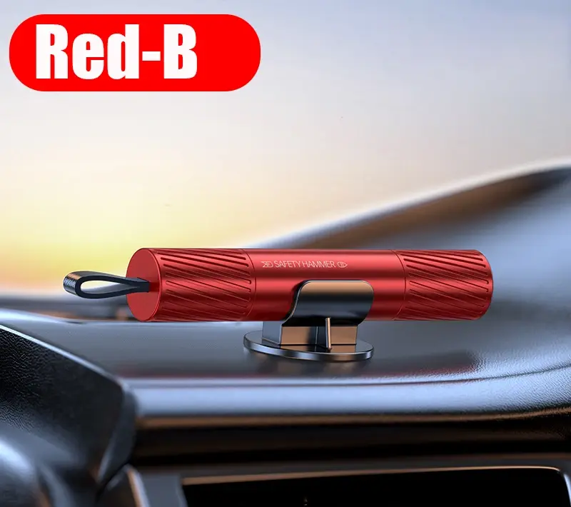 Thumbnail: 2 In 1 Car Safety Hammer Emergency Glass Breaker Cut The Seat Belt High Hardness