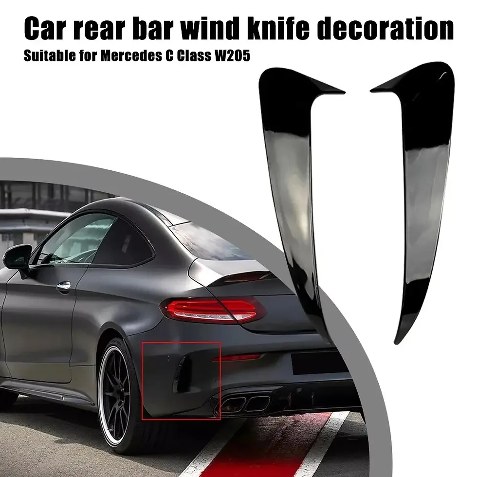 Thumbnail: Car Rear Bumper Spoiler Side Canard Air Vent Cover For Mercedes Benz C Class W20