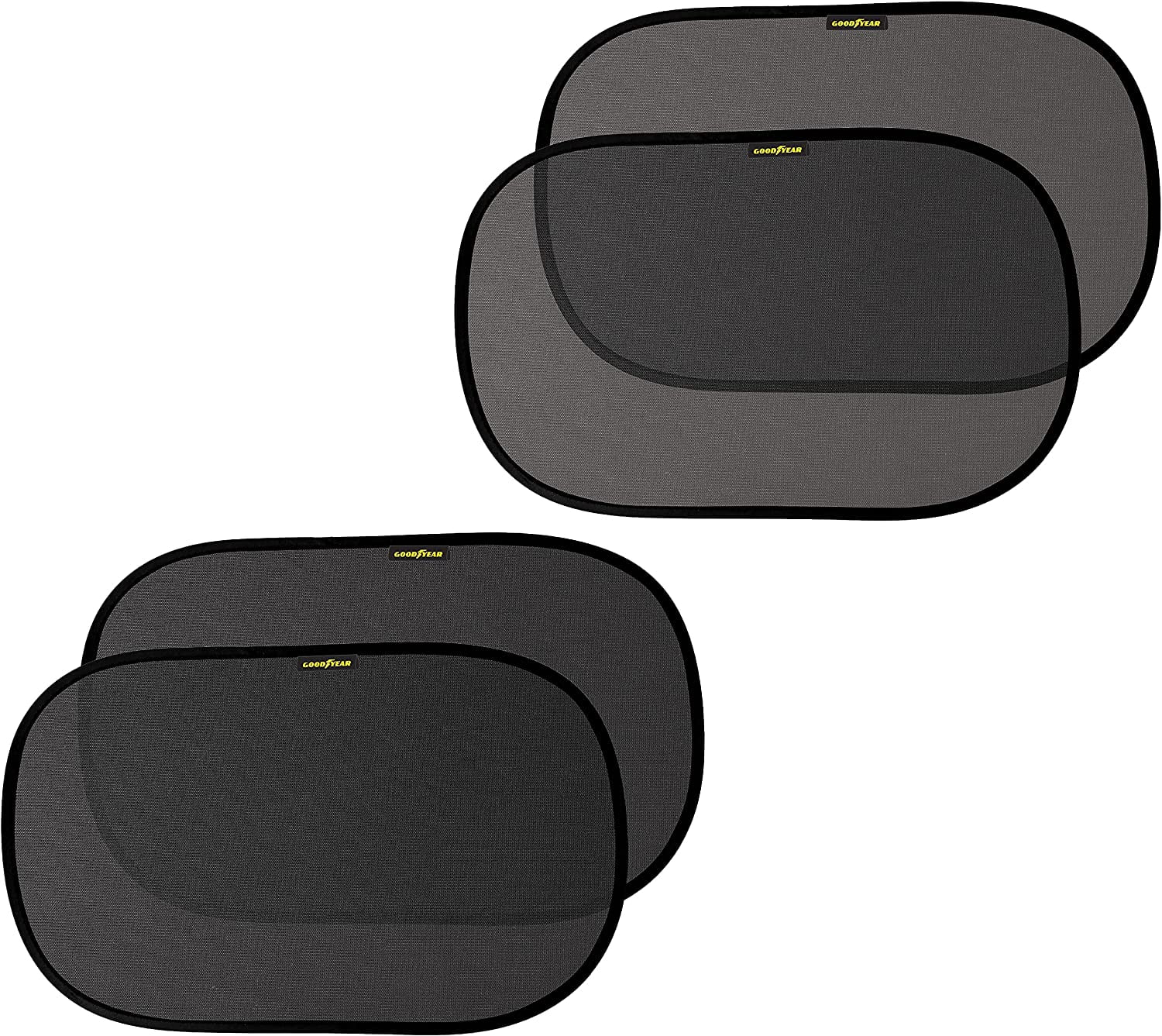 4 Pack Self Sticking Car Window Shades with Duel Layered Design for Maximum Sun